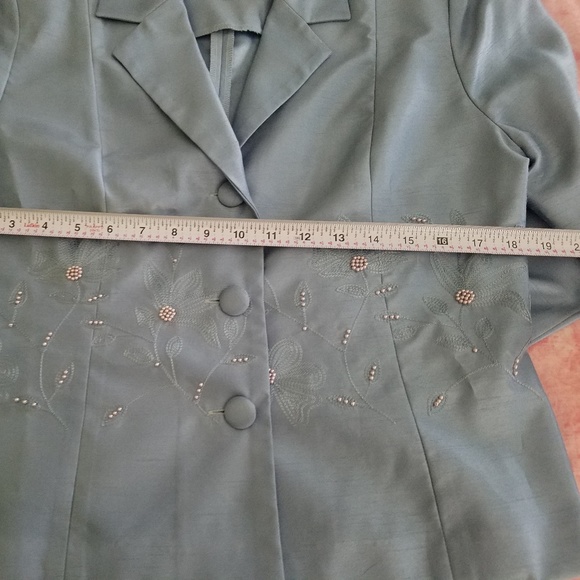 Jessica Howard Light Blue Beaded Jacket - Picture 5 of 8